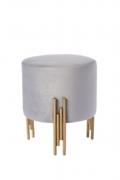 YUVARLAK METAL AYAKLI PUF