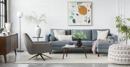 RETRO L KÖŞE KOLTUK - KETEN PETROL