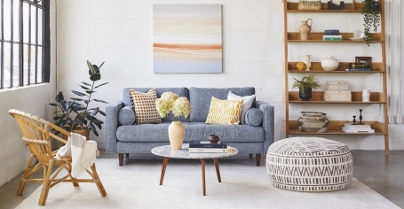 RETRO 2'Lİ KANEPE - KETEN PETROL