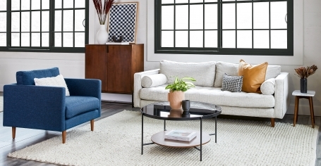 RETRO 3'LÜ KANEPE - KETEN KREM