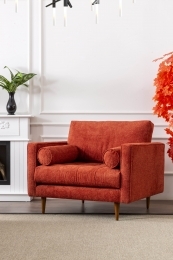 RETRO TEKLİ KOLTUK - KETEN KREMİT