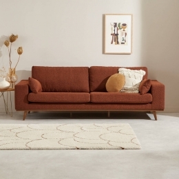 PARMA 3'LÜ TEDY KANEPE - BUKLE KİREMİT