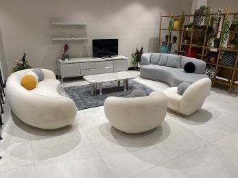 SİENA & SİES TEDY KOLTUK TAKIMI (4+3+1+1) - GRİ KREM