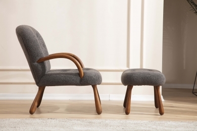 REO TEDY RUSTİK BERJER & PUF - ANTRASİT