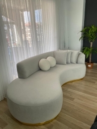 SİES 4'LÜ KANEPE - GRİ KADİFE