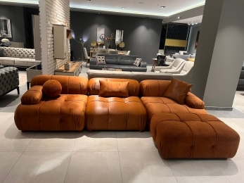 COMBİNE 4 MODÜLLÜ KANEPE (SABİT SIRTLI) - KİREMİT