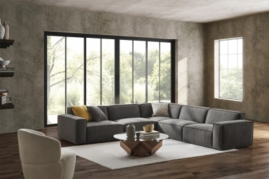 ZEN L KÖŞE KOLTUK - SIRT EĞİMLİ - ŞÖNİL ANTRASİT