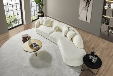 CURVED TEDY J KANEPE - TEDY KREM