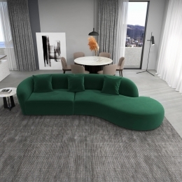 CURVED J KANEPE - KADİFE YEŞİL