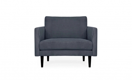 STELLO RETRO TEKLİ KOLTUK - FİTİLLİ KADİFE ANTRASİT