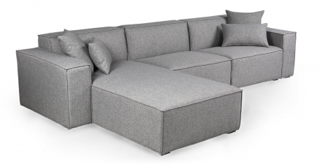 ZEN DİNLENMELİ L KÖŞE TAKIMI - SIRT EĞİMLİ - KETEN ANTRASİT