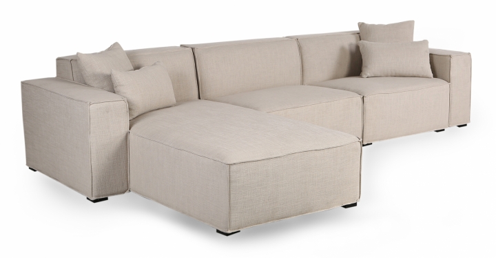 ZEN DİNLENMELİ L KÖŞE TAKIMI - SIRT EĞİMLİ - KETEN