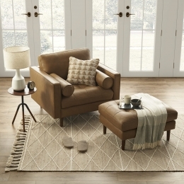 RETRO TEKLİ KOLTUK - SUNİ DERİ TABA