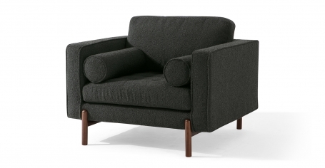 RETRO LUX TEDY TEKLİ KOLTUK - SİYAH