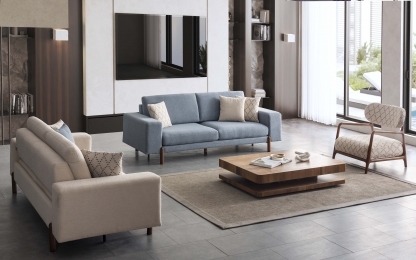 FİESTA KOLTUK TAKIMI (3+3+1) - CEVİZ