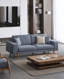 FİESTA 3'LÜ KANEPE - MAVİ (NATURAL)