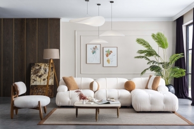 COMBİNE 4 MODÜLLÜ TEDY KOLTUK + GOTA BERJER - TEDY EKRU