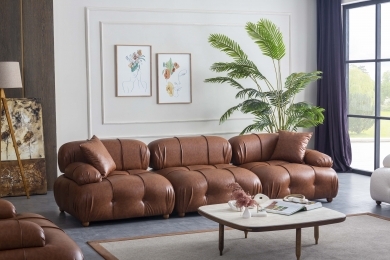 COMBİNE 3 MODÜLLÜ KOLTUK - (TABA SUNİ DERİ)