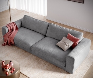 LOVESEAT XL SİNEMA 4'LÜ KANEPE - İNCE FİTİLLİ KADİFE (280*120CM)