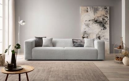 NEW BARCELONA 4'LÜ KANEPE (KALIN FİTİLLİ TOSCANA) AÇIK GRİ