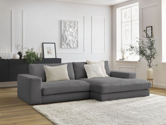LOVESEAT SİNEMA MİNİ L KÖŞE KOLTUK - İNCE FİTİLLİ KADİFE (280*170CM)