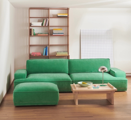 LATTE 4'LÜ KANEPE VE PUF- ÇAĞLA YEŞİL KADİFE