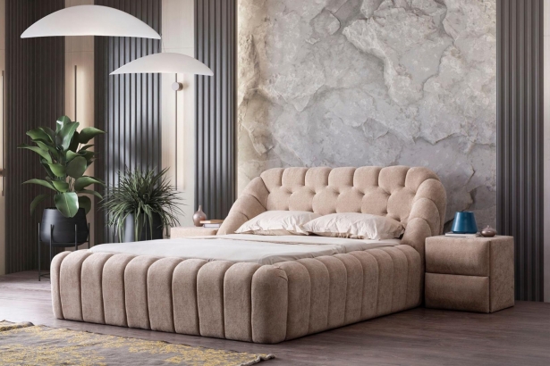 BOUBBLE PETEK JUMBO KARYOLA BAZALI 160*200 - VİZON