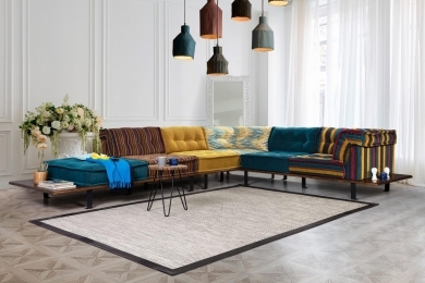 MAJÖR 3 ÇİFT MODÜLLÜ ÇOK RENKLİ L KOLTUK - METAL AYAKLI