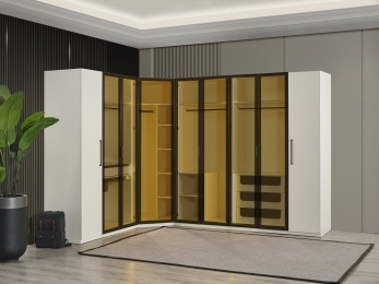 LİNE 9 KAPAKLI GİYİNME DOLABI - BLACK