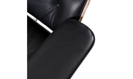 Eames Otto Berjer ve Puf - Siyah