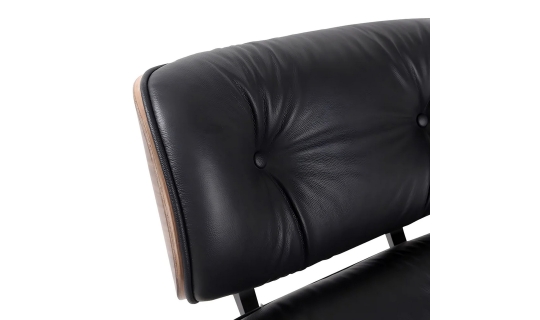 Eames Otto Berjer ve Puf - Siyah