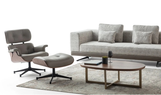 Eames Otto Berjer ve Puf - Vizon