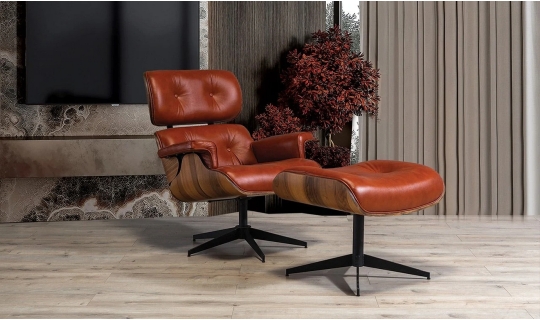 Eames Otto Berjer ve Puf - Taba