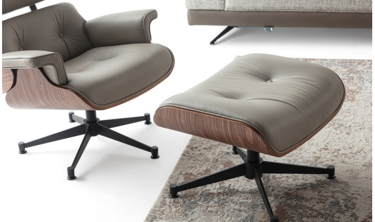Eames Otto Berjer ve Puf - Vizon
