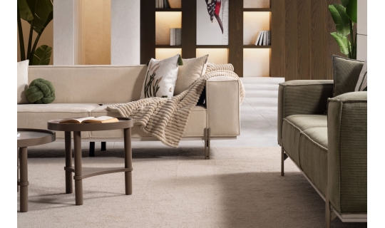 Fabius Üçlü Koltuk - Keten Krem