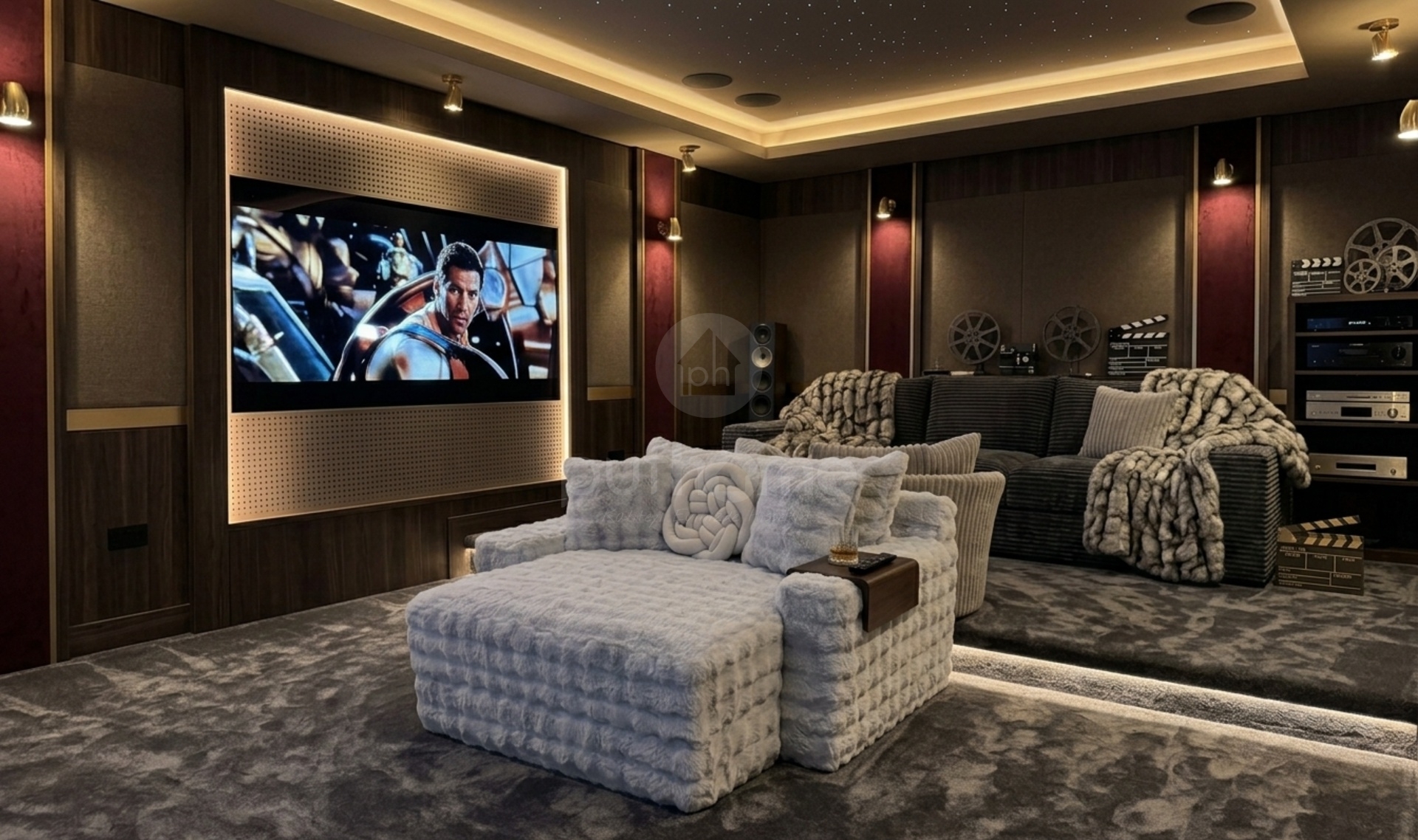 New Loveseat Lounge Sinema Koltuğu - V2 Ponpon